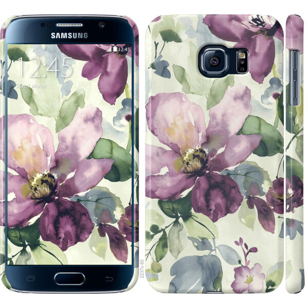 

Чехол на Samsung Galaxy S6 G920 Цветы акварелью (04798)