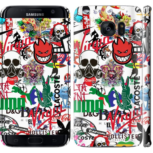 

Чехол на Samsung Galaxy S7 Edge G935F Many different logos (04798)