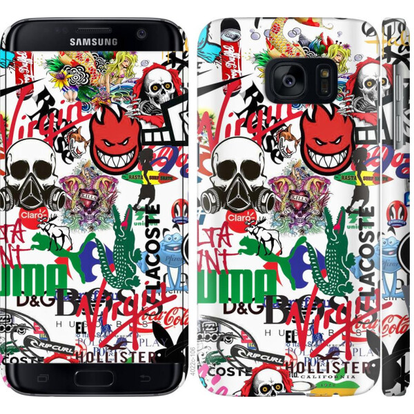 

Чехол на Samsung Galaxy S7 G930F Many different logos (04798)