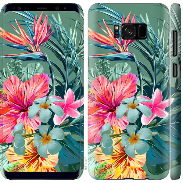 

Чехол на Samsung Galaxy S8 Plus Тропические цветы v1 (04798)