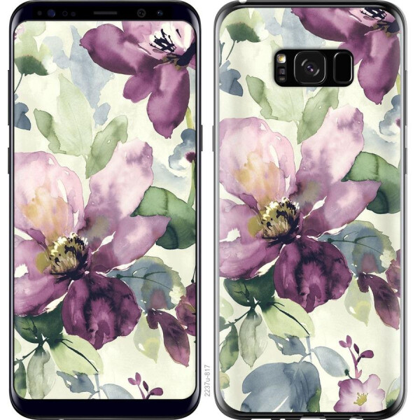 Чехол на Samsung Galaxy S8 Plus Цветы акварелью (04798)