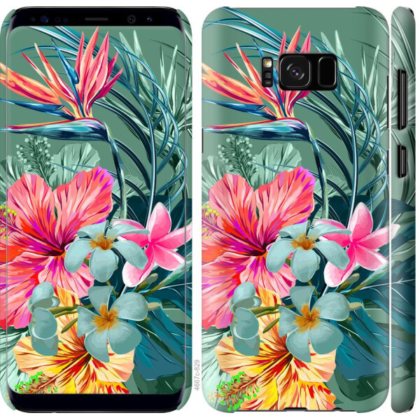 

Чехол на Samsung Galaxy S8 Тропические цветы v1 (04798)