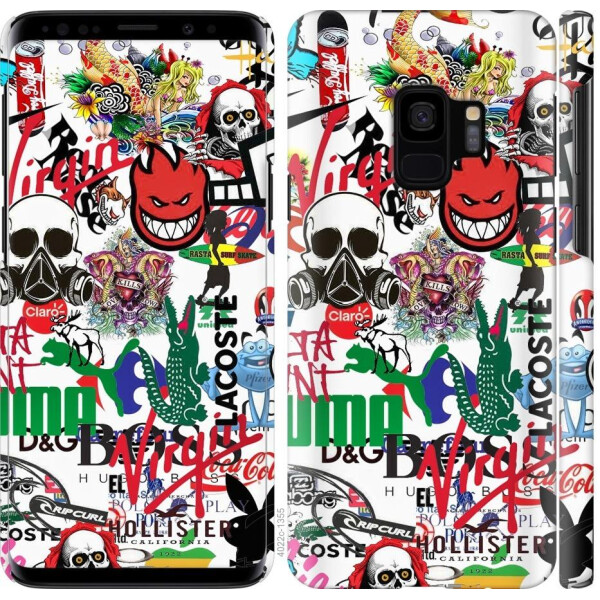 

Чехол на Samsung Galaxy S9 Many different logos (04798)
