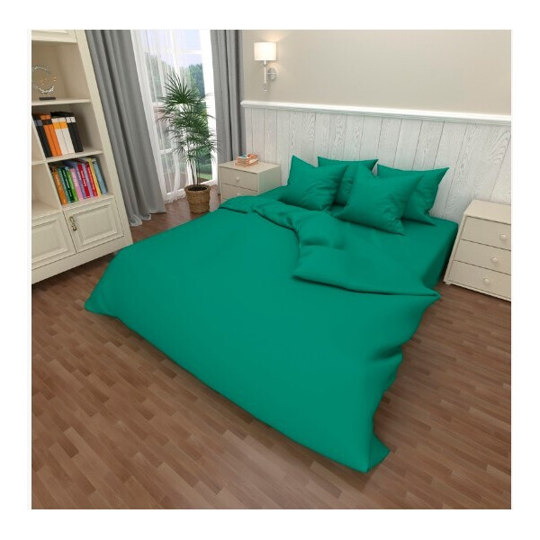 

Комплект постельного белья Уютная Жизнь Бязь Голд Семейный 150x220x2 (K-G-A-24) Однотонный зеленый