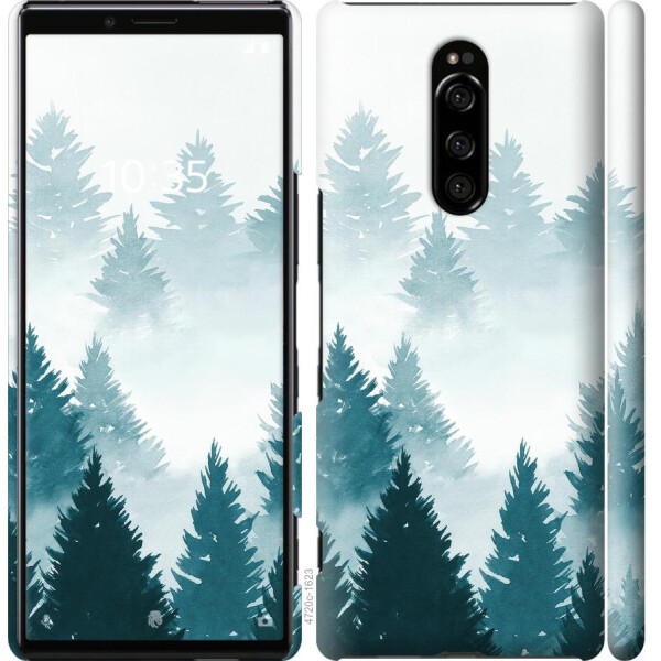 

Чехол на Sony Xperia 1 J9110 Акварельные Елки (04798)