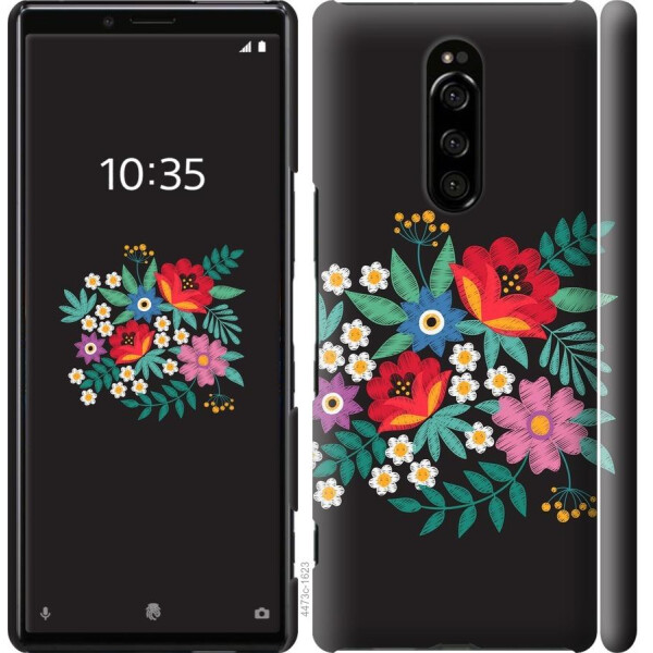 

Чехол на Sony Xperia 1 J9110 Вышитые цветы (04798)