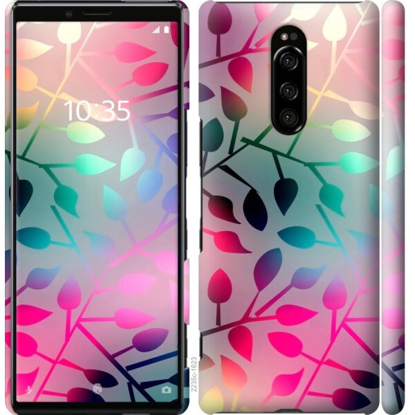 

Чехол на Sony Xperia 1 J9110 Листья (04798)