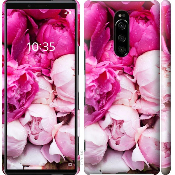 

Чехол на Sony Xperia 1 J9110 Розовые пионы (04798)