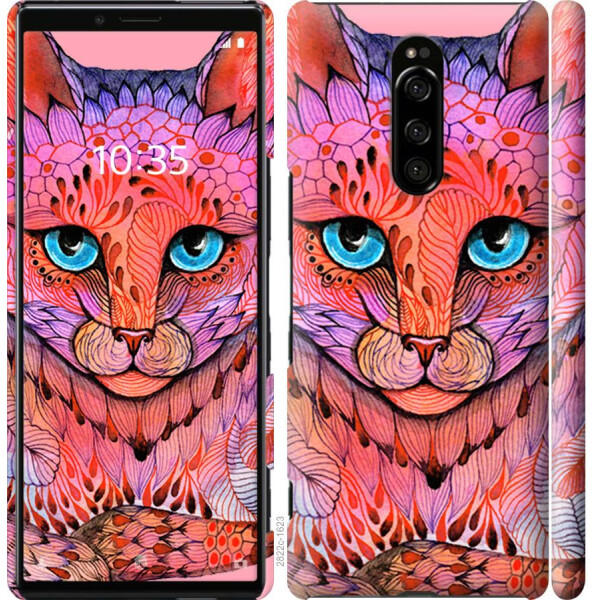 

Чехол на Sony Xperia 1 J9110 Узорчатая кошка (04798)