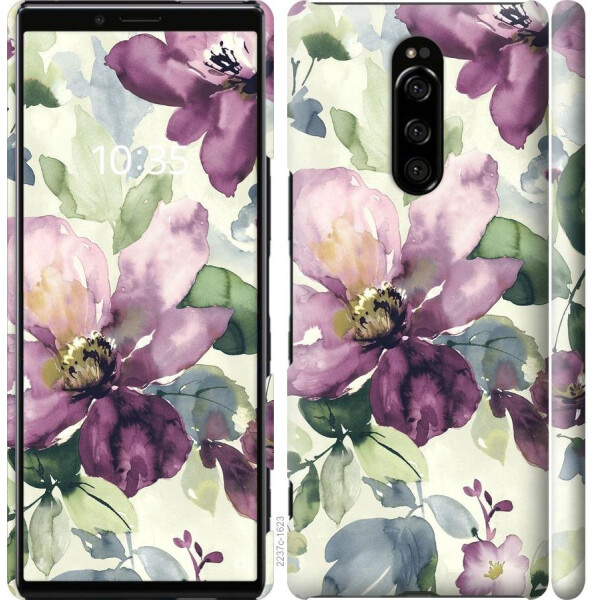 

Чехол на Sony Xperia 1 J9110 Цветы акварелью (04798)