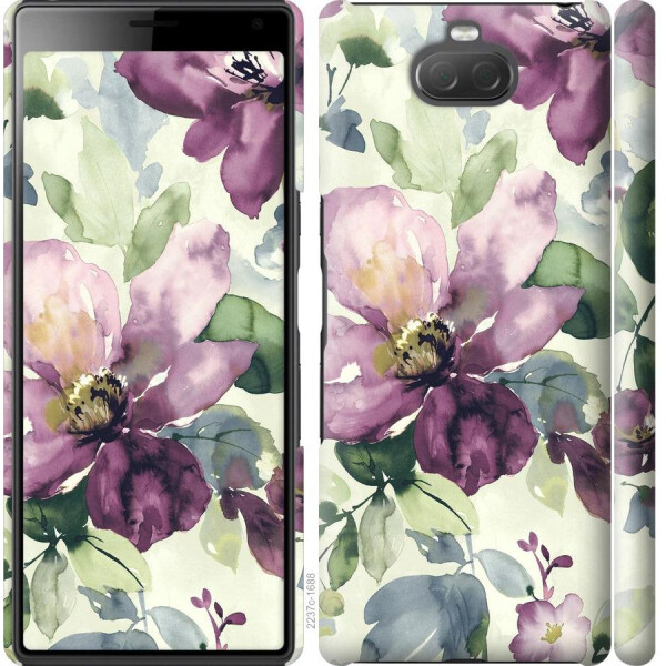 

Чехол на Sony Xperia 10 I4113 Цветы акварелью (04798)