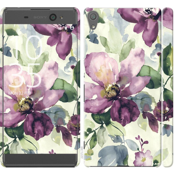 

Чехол на Sony Xperia XA F3112 Цветы акварелью (04798)