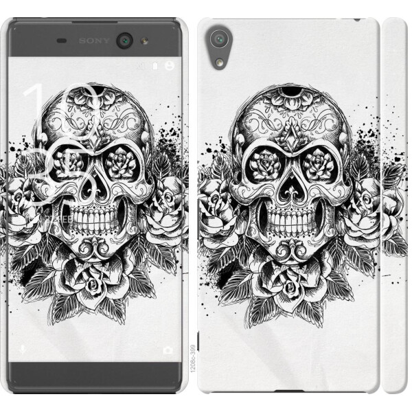 

Чехол на Sony Xperia XA F3112 Череп и розы (04798)