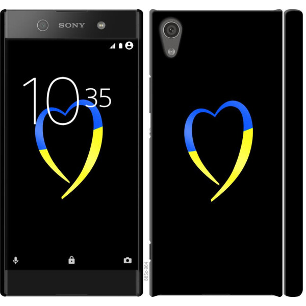

Чехол на Sony Xperia XA1 G3112 Жёлто-голубое сердце (04798)