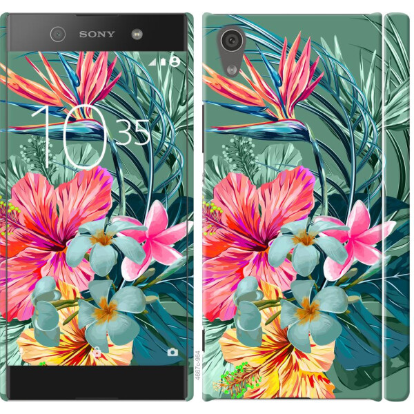 

Чехол на Sony Xperia XA1 G3112 Тропические цветы v1 (04798)