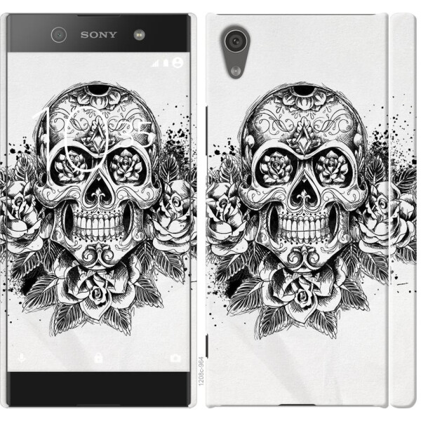 

Чехол на Sony Xperia XA1 G3112 Череп и розы (04798)