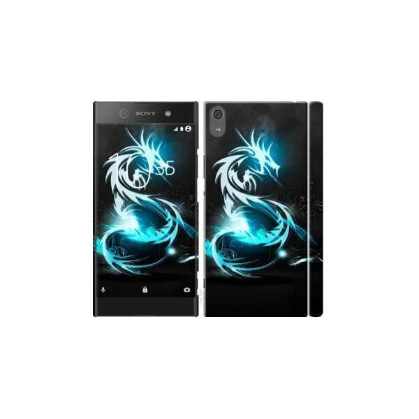 

Чехол на Sony Xperia XA1 Ultra G3212 Бело-голубой огненный дракон (04798)