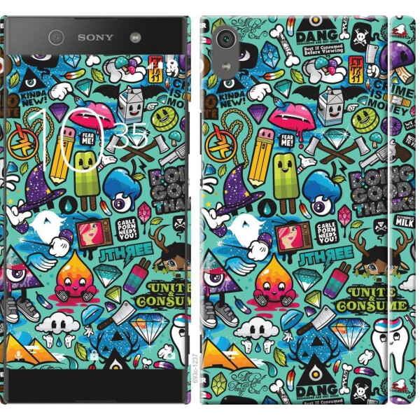 

Чехол на Sony Xperia XA1 Ultra G3212 Стикер бомбинг 1 (04798)
