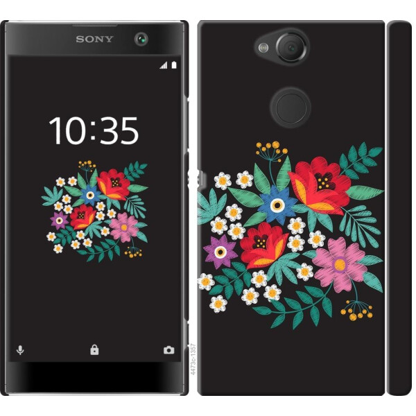 

Чехол на Sony Xperia XA2 H4113 Вышитые цветы (04798)