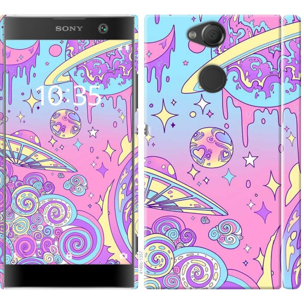 

Чехол на Sony Xperia XA2 H4113 Розовая галактика (04798)
