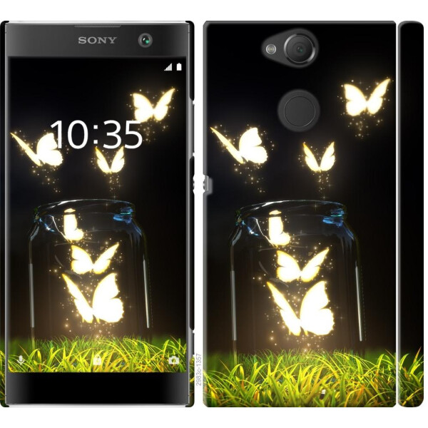

Чехол на Sony Xperia XA2 H4113 Светящиеся бабочки (04798)