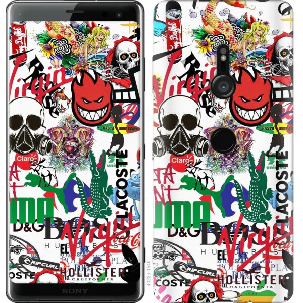 

Чехол на Sony Xperia XZ3 H9436 Many different logos (04798)