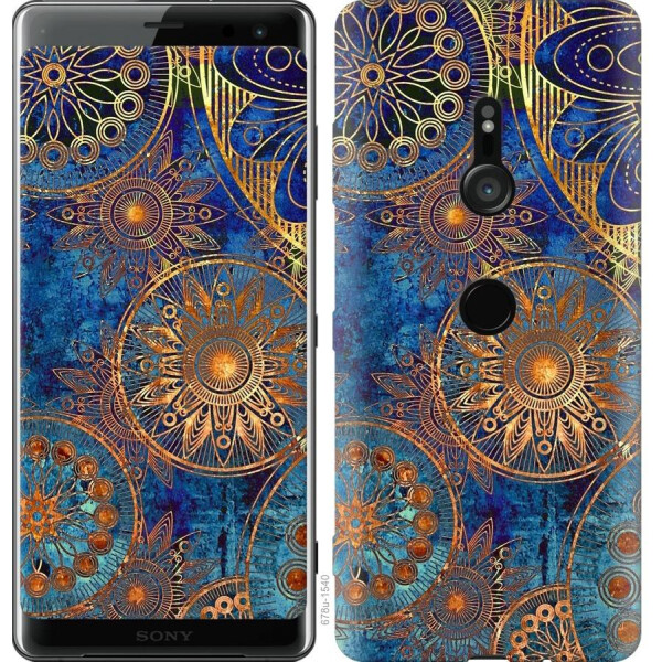 

Чехол на Sony Xperia XZ3 H9436 Золотой узор (04798)