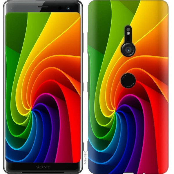 

Чехол на Sony Xperia XZ3 H9436 Радужный вихрь (04798)