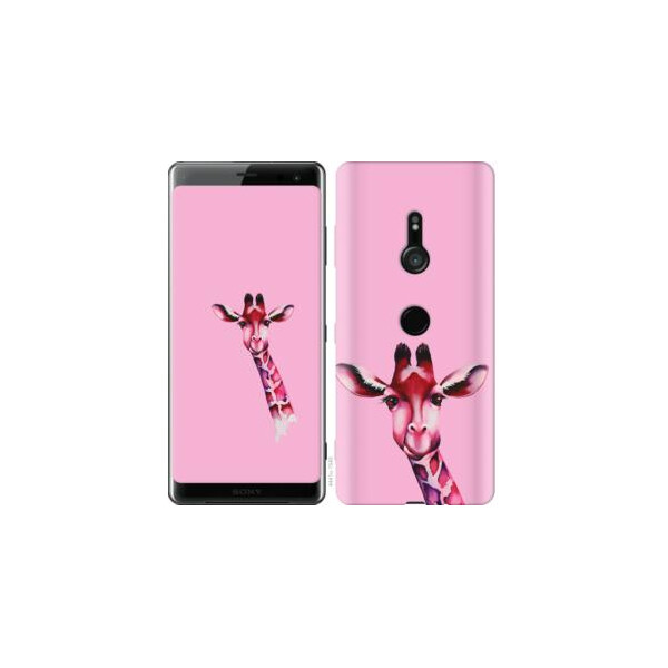 

Чехол на Sony Xperia XZ3 H9436 Розовая жирафа (04798)