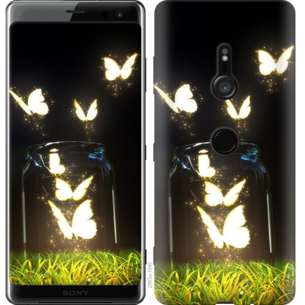 

Чехол на Sony Xperia XZ3 H9436 Светящиеся бабочки (04798)