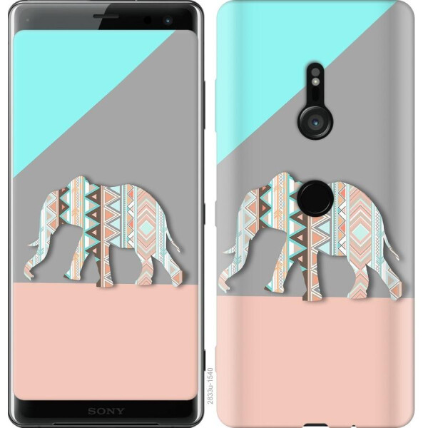 

Чехол на Sony Xperia XZ3 H9436 Узорчатый слон (04798)