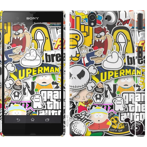 

Чехол на Sony Xperia Z C6602 Popular logos (04798)
