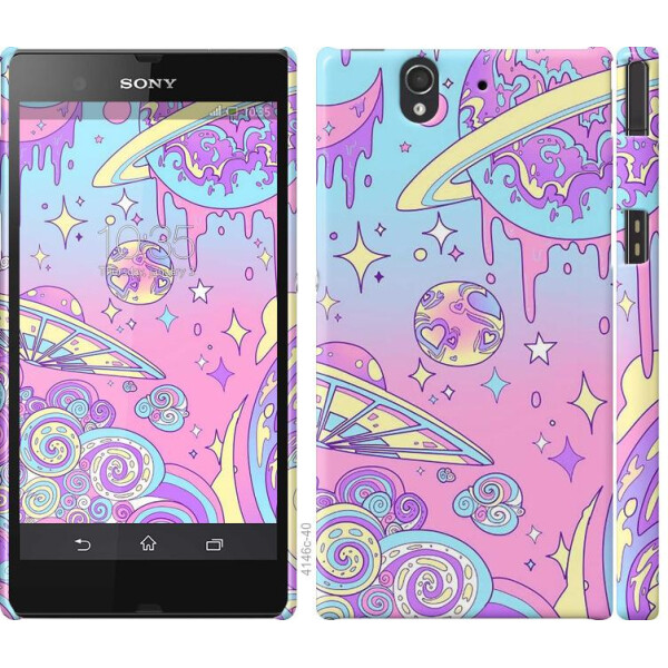 

Чехол на Sony Xperia Z C6602 Розовая галактика (04798)