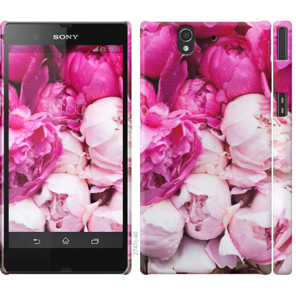 

Чехол на Sony Xperia Z C6602 Розовые пионы (04798)