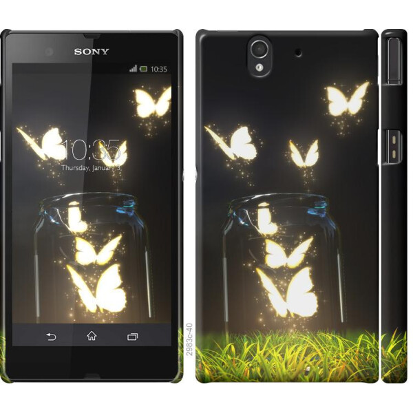 

Чехол на Sony Xperia Z C6602 Светящиеся бабочки (04798)