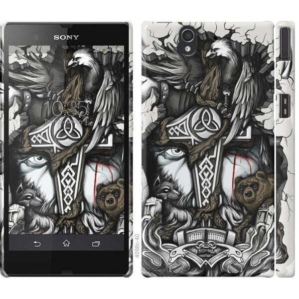 

Чехол на Sony Xperia Z C6602 Тату Викинг (04798)