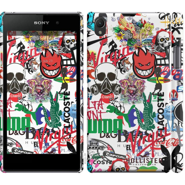 

Чехол на Sony Xperia Z1 C6902 Many different logos (04798)