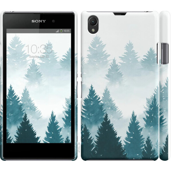

Чехол на Sony Xperia Z1 C6902 Акварельные Елки (04798)