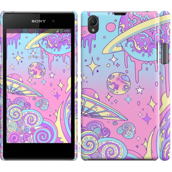 

Чехол на Sony Xperia Z1 C6902 Розовая галактика (04798)