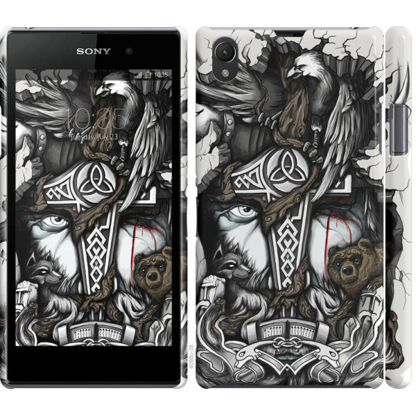 

Чехол на Sony Xperia Z1 C6902 Тату Викинг (04798)