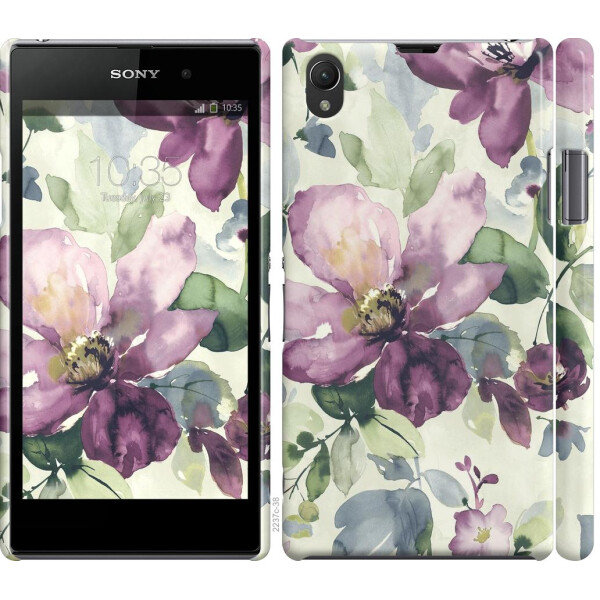 

Чехол на Sony Xperia Z1 C6902 Цветы акварелью (04798)