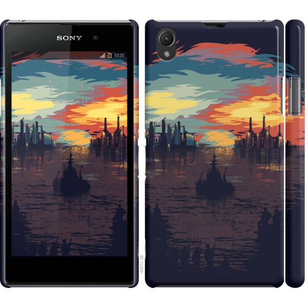 

Чехол на Sony Xperia Z1 C6902 Череп-абстракция (04798)