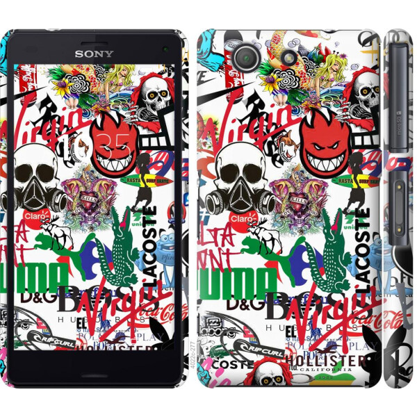 

Чехол на Sony Xperia Z3 Compact D5803 Many different logos (04798)