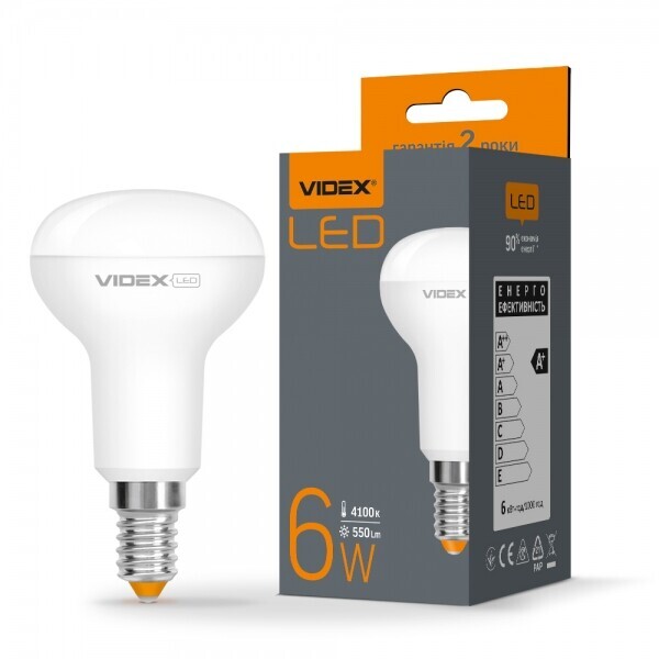 

Лампа светодиодная Videx R50e 6W E14 4100K 220V (VL-R50e-06144)