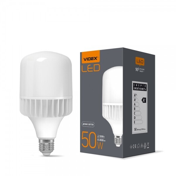 

Лампа светодиодная Videx A118 50W E27 5000K (VL-A118-50275)