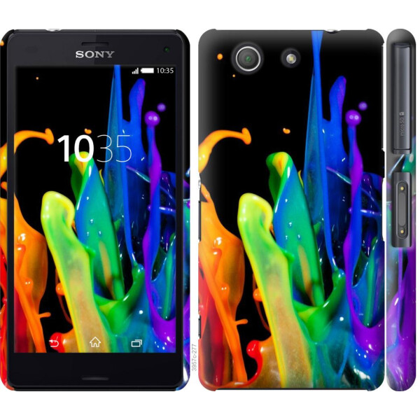 

Чехол на Sony Xperia Z3 Compact D5803 брызги краски (04798)