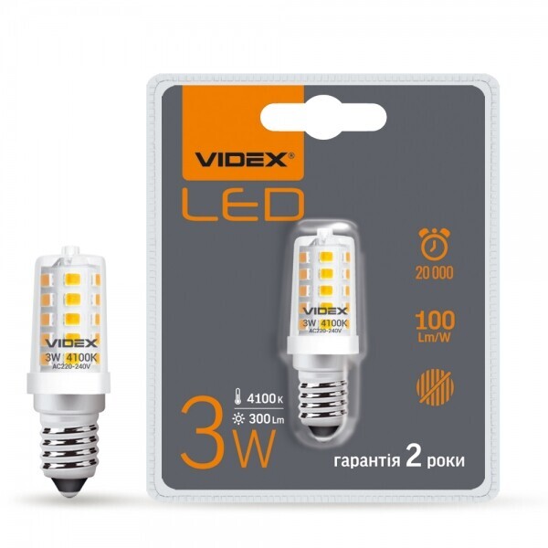 

Лампа светодиодная VIDEX ST25e 3W E14 4100K 220V (VL-ST25e-03144)