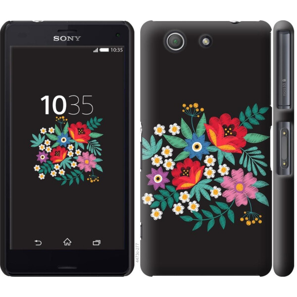 

Чехол на Sony Xperia Z3 Compact D5803 Вышитые цветы (04798)