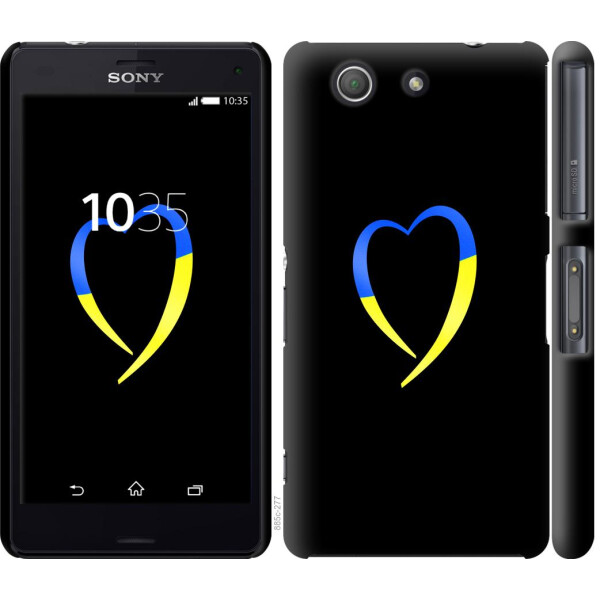 

Чехол на Sony Xperia Z3 Compact D5803 Жёлто-голубое сердце (04798)