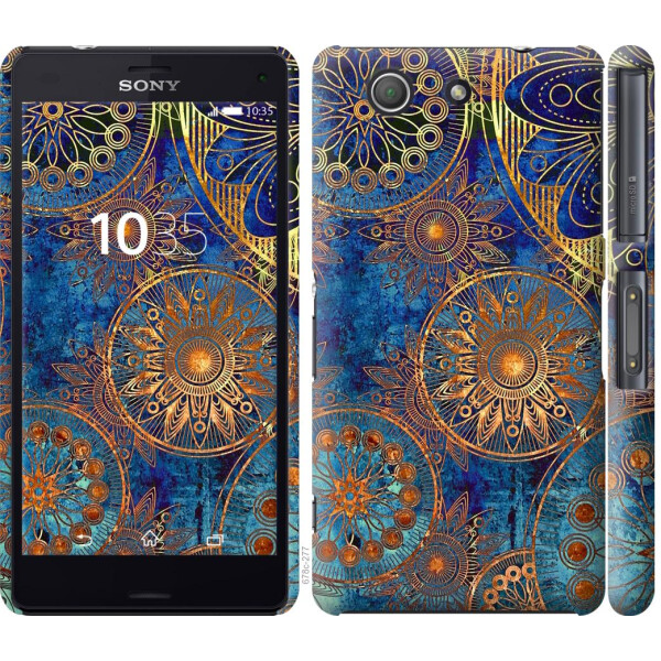 

Чехол на Sony Xperia Z3 Compact D5803 Золотой узор (04798)